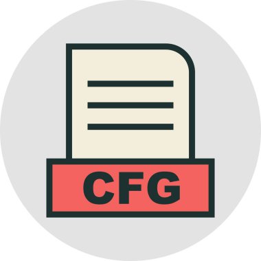 CFG dosyası soyut Arkaplanda izole edildi