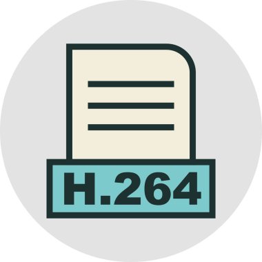 H.264 dosyası soyut arkaplanda izole edildi