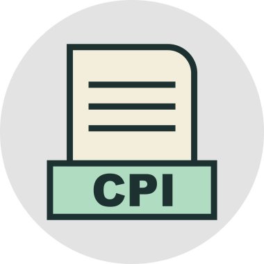 CPI dosyası soyut Arkaplanda izole edildi