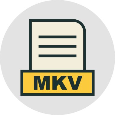 MKV file Isolated On Abstract Background clipart