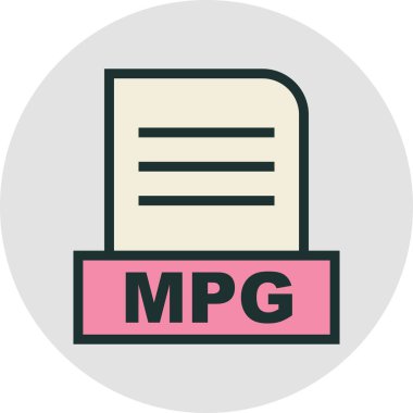 MPG dosyası soyut arkaplanda izole edildi