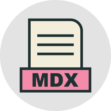 MDX dosyası soyut Arkaplanda izole edildi