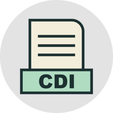 CDI dosyası soyut arkaplanda izole edildi