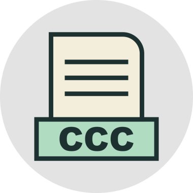 CCC dosyası soyut arkaplanda izole edildi