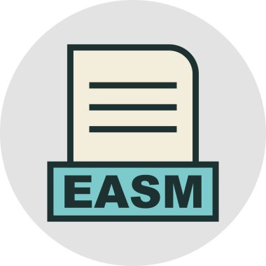  EASM dosyası soyut Arkaplanda izole edildi