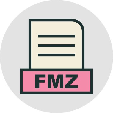 FMZ dosyası soyut arkaplanda izole edildi
