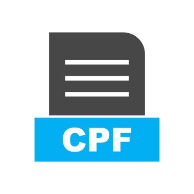 CPF dosyası soyut Arkaplanda izole edildi 
