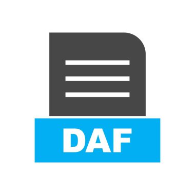 DAF dosyası soyut Arkaplanda izole edildi 