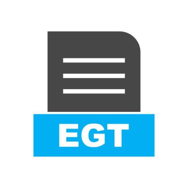 EGT dosyası soyut arkaplanda izole edildi