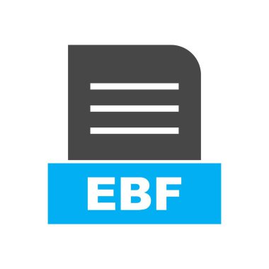 EBF dosyası soyut Arkaplanda izole edildi