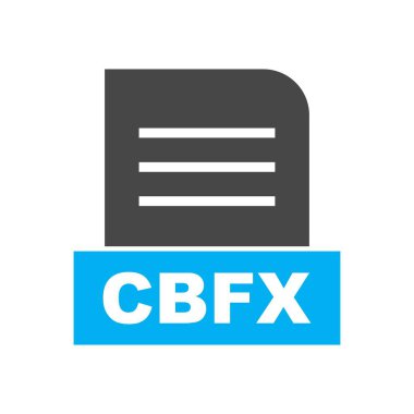 CBFX dosyası soyut Arkaplanda izole edildi