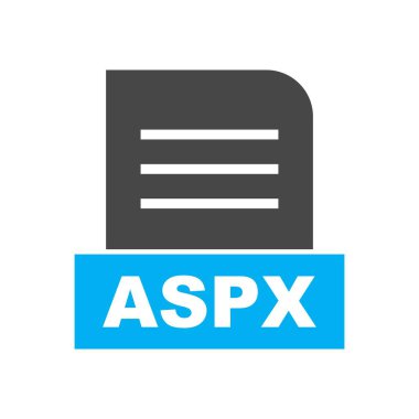 ASPX dosyası soyut Arkaplanda izole edildi 