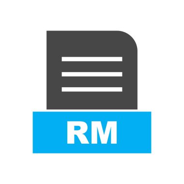 RM dosyası soyut arkaplanda izole edildi