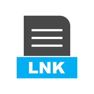 LNK dosyası soyut Arkaplanda izole edildi