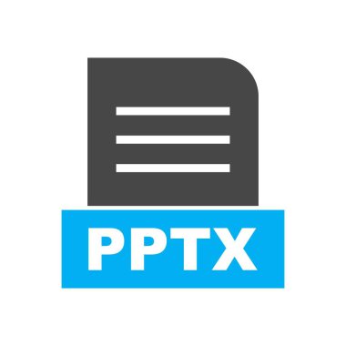 PPTX dosyası soyut Arkaplanda izole edildi