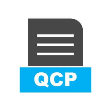 QCP dosyası soyut arkaplanda izole edildi