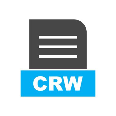 CRW dosyası soyut arkaplanda izole edildi