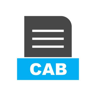 CAB dosyası soyut Arkaplanda izole edildi