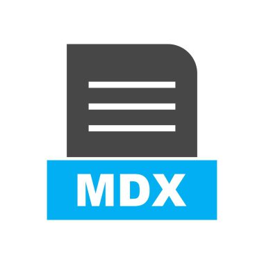 MDX dosyası soyut Arkaplanda izole edildi