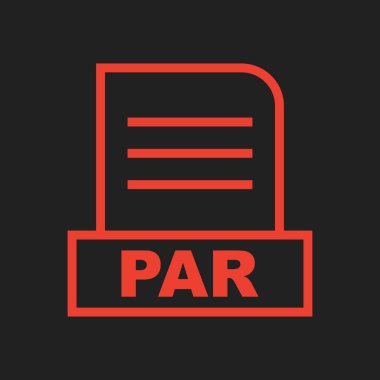 PAR dosyası soyut Arkaplanda izole edildi