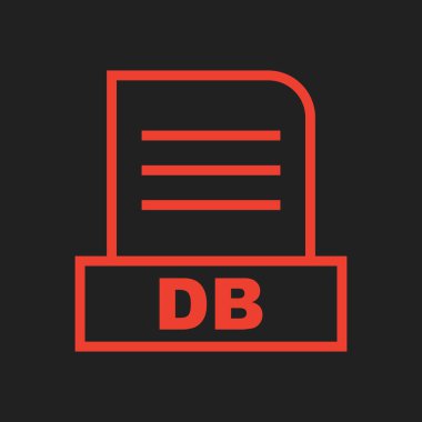 DB dosyası soyut arkaplanda izole edildi 