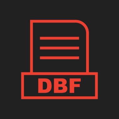 DBF dosyası soyut arkaplanda izole edildi