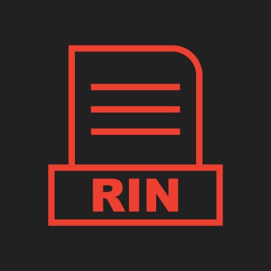 RIN dosyası soyut Arkaplanda izole edildi