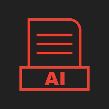 Yapay zeka dosyası soyut arkaplanda izole edildi