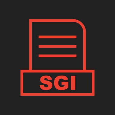 SGI dosyası soyut arkaplanda izole edildi