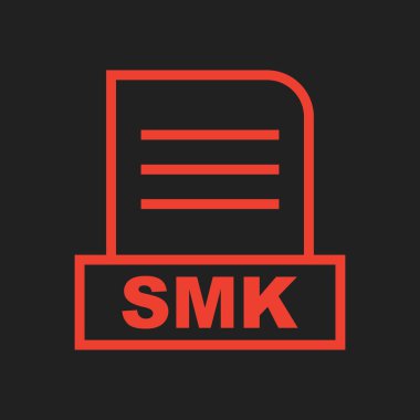 SMK dosyası soyut Arkaplanda izole edildi