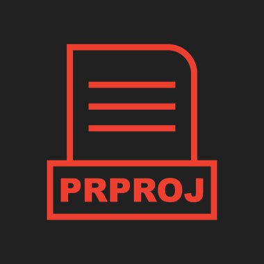 Soyut Arkaplanda PRPROJ dosyası izole edildi