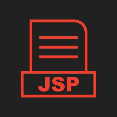 JSP dosyası soyut Arkaplanda izole edildi 