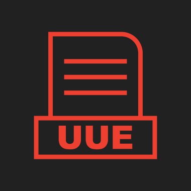 UUE dosyası soyut arkaplanda izole edildi