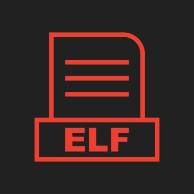 ELF dosyası soyut arkaplanda izole edildi