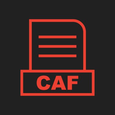 CAF dosyası soyut arkaplanda izole edildi