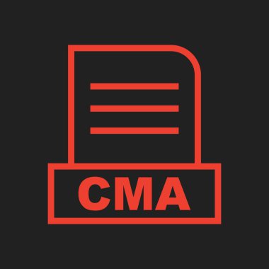 CMA dosyası soyut arkaplanda izole edildi