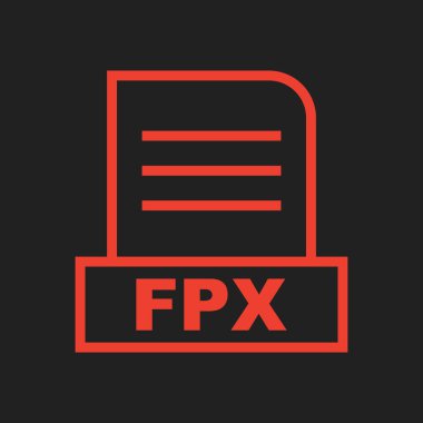 FPX dosyası soyut Arkaplanda izole edildi