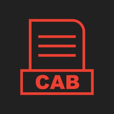 CAB dosyası soyut Arkaplanda izole edildi