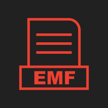 EMF dosyası soyut arkaplanda izole edildi