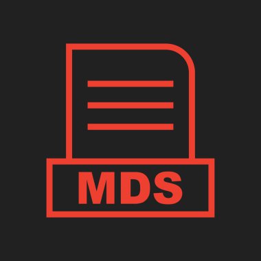 MDS dosyası soyut arkaplanda izole edildi