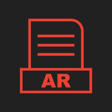  AR dosyası soyut arkaplanda izole edildi