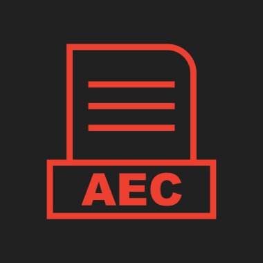 AEC dosyası soyut Arkaplanda izole edildi