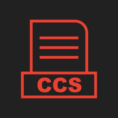 CCS dosyası soyut arkaplanda izole edildi 