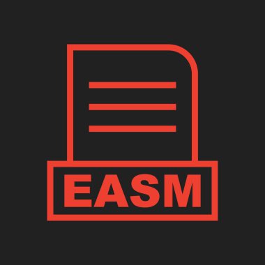 EASM dosyası soyut Arkaplanda izole edildi