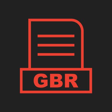 GBR dosyası soyut Arkaplanda izole edildi