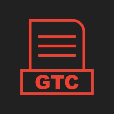 GTC dosyası soyut Arkaplanda izole edildi