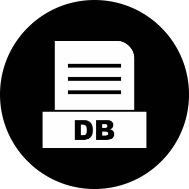 DB dosyası soyut arkaplanda izole edildi 