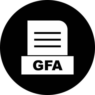 GFA dosyası soyut arkaplanda izole edildi