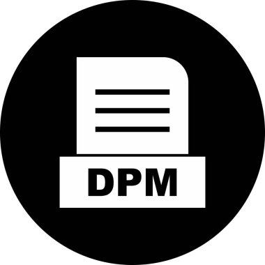 DPM dosyası soyut arkaplanda izole edildi 