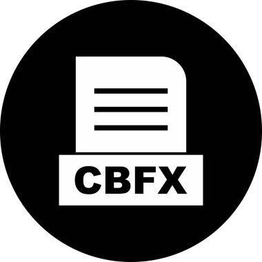 CBFX dosyası soyut Arkaplanda izole edildi